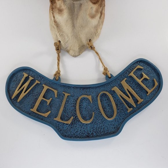 Boxer Dog Bust Welcome Wall Hanging Sign Home Decor - Picture 2 of 6